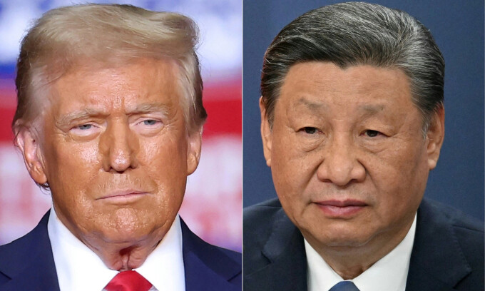 Tổng thống Mỹ Donald Trump (trái) và Chủ tịch Trung Quốc Tập Cận Bình. Ảnh: AFP