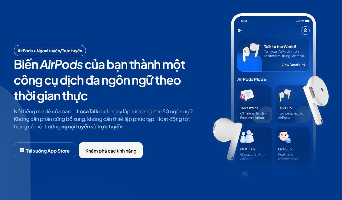Startup Việt ra mắt LocaTalk: biến mọi AirPods thành thiết bị giao tiếp đa ngôn ngữ- Ảnh 1. Startup Việt ra mắt LocaTalk: biến mọi AirPods thành thiết bị giao tiếp đa ngôn ngữ- Ảnh 1.